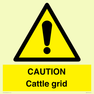 CAUTION Cattle grid